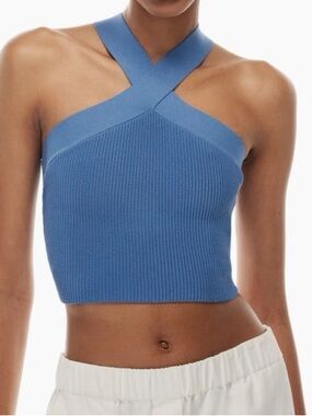 Aritzia Sculpt Knit Criss Cross Cropped Tank
